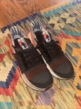 Adidas Ultra Boost Women Black Multicolor Knit Running Sneakers